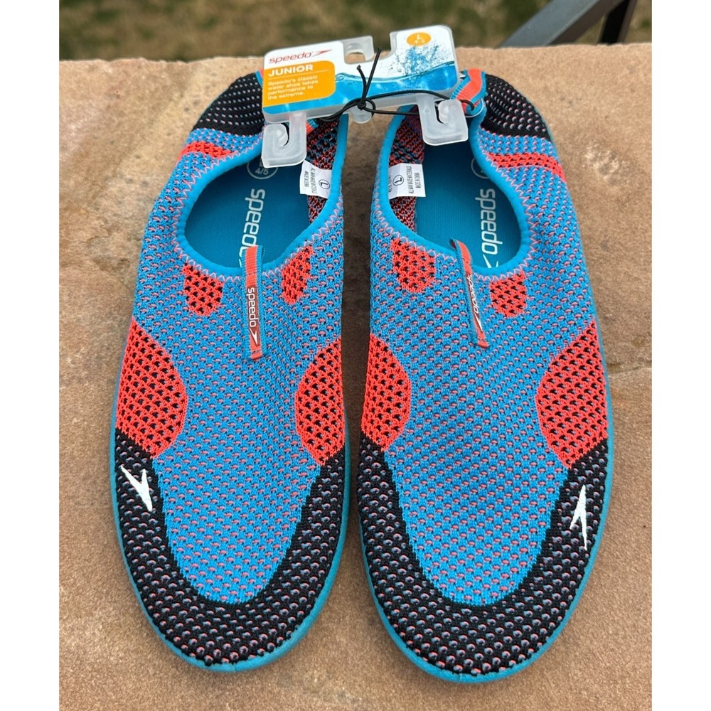 Speedo Water Shoes Junior L 4-5 Blue Pink Unisex Aqua Swim Beach Pool Snorkel